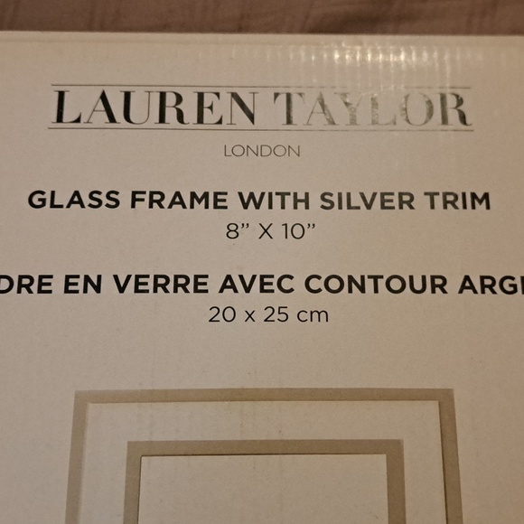 🌲Christmas Shopping..... Perfect 🎁  lauren taclear glass picture frame NWT - Picture 3 of 3